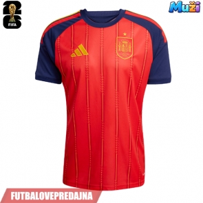 Lacne Muži Futbalové dres Španielsko MS 2026 Krátky Rukáv - Domáci